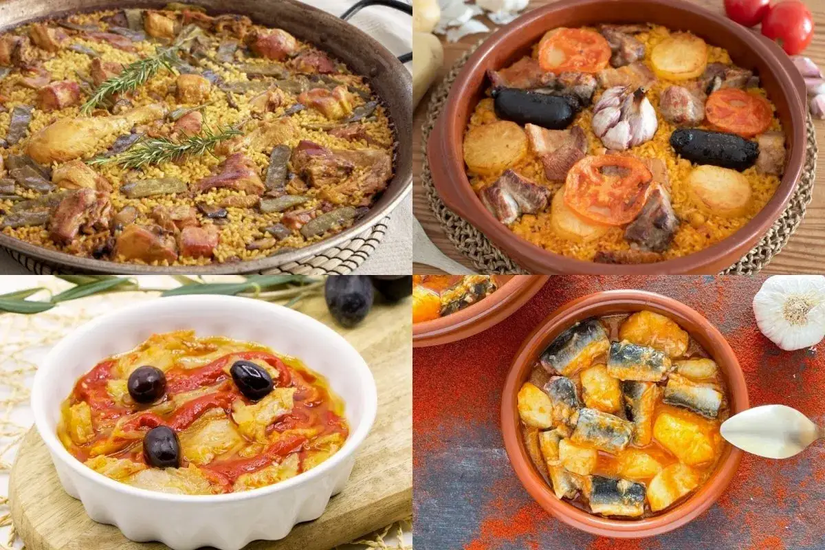 Platos t&iacute;picos valencianos: paella, arroz al horno, escalivada y pescado. &iexcl;Ideas para dove mangiare a Valencia non turistico!